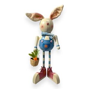 Wooden Easter Bunny‎ Rabbit Decor 11.5” H